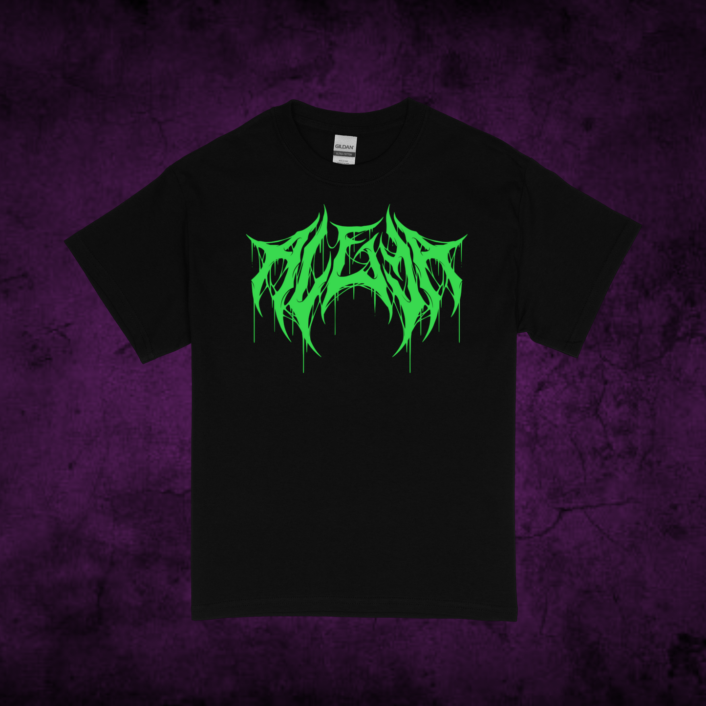 Aleya Deathcore NEW - Black Short Sleeve (Green)